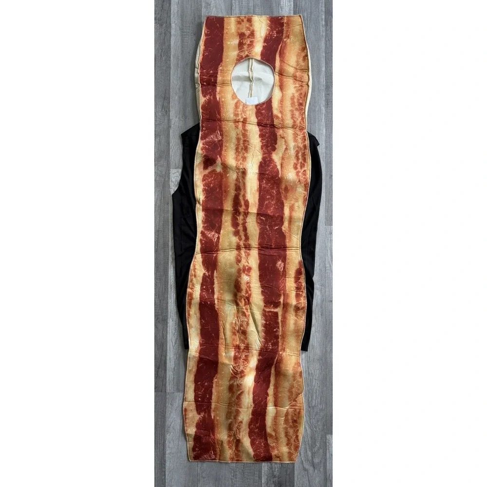 Bacon Strip Costume Adult One Size Funny Food Halloween Party Polyester Novelty